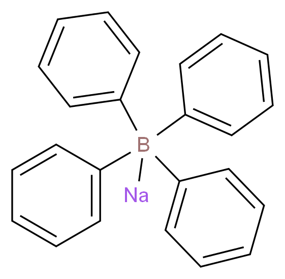 TETRAPHENYLBORON SODIUM SALT_分子结构_CAS_143-66-8)