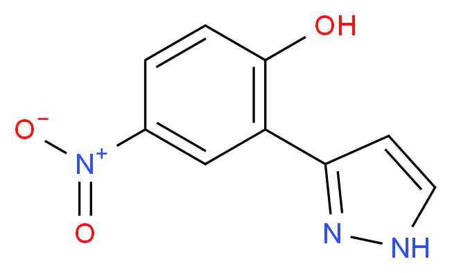 4-硝基-2-(1H-吡唑-3-基)苯酚_分子结构_CAS_351003-12-8)