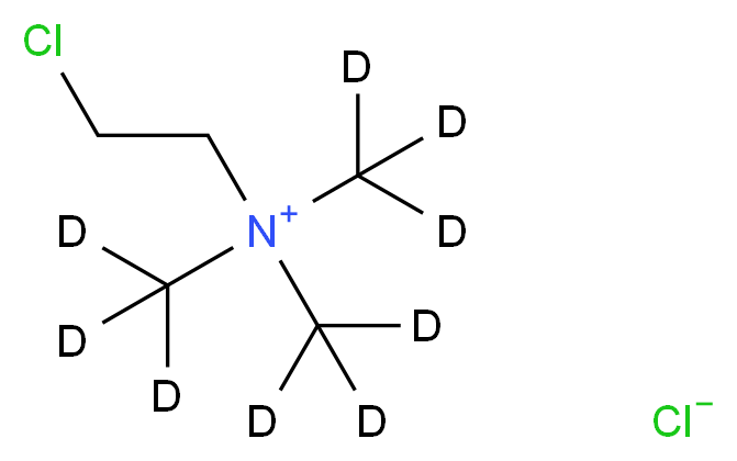 (2-氯乙基)三甲基-d9-氯化铵_分子结构_CAS_1219257-11-0)