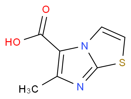 6-methylimidazo[2,1-b][1,3]thiazole-5-carboxylic acid_分子结构_CAS_77628-51-4