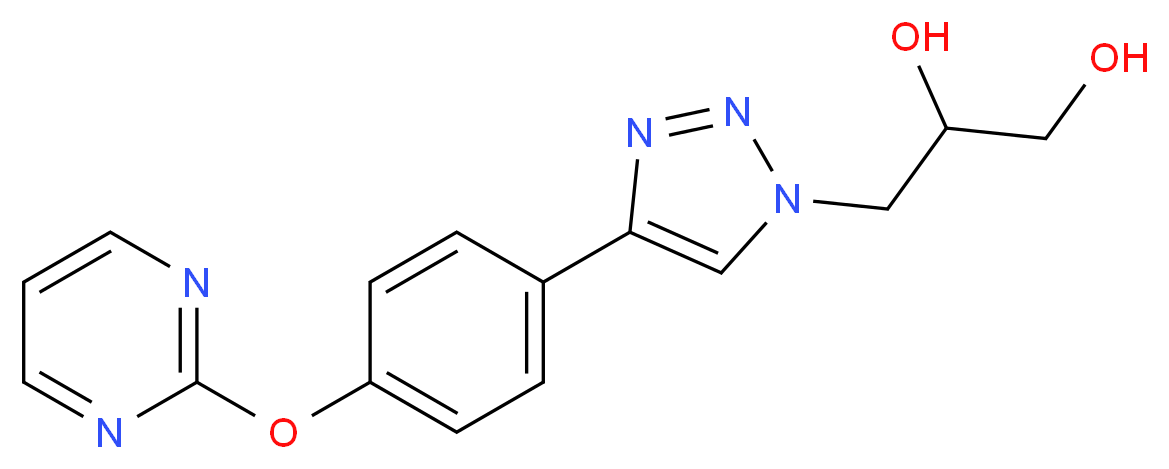 3-{4-[4-(pyrimidin-2-yloxy)phenyl]-1H-1,2,3-triazol-1-yl}propane-1,2-diol_分子结构_CAS_)