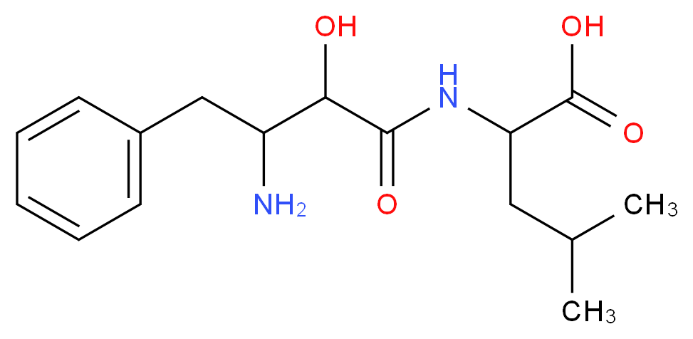 2-(3-amino-2-hydroxy-4-phenylbutanamido)-4-methylpentanoic acid_分子结构_CAS_58970-76-6