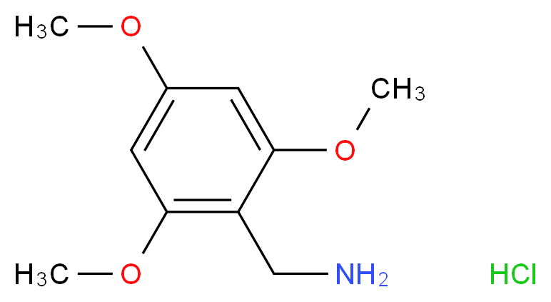 2,4,6-三甲氧基苄胺 盐酸盐_分子结构_CAS_146548-59-6)