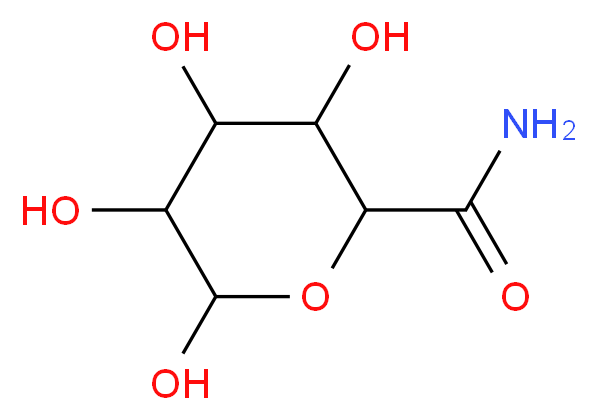 3,4,5,6-tetrahydroxyoxane-2-carboxamide_分子结构_CAS_3789-97-7