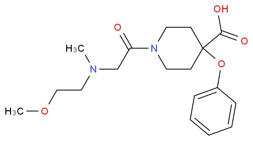 1-[N-(2-methoxyethyl)-N-methylglycyl]-4-phenoxypiperidine-4-carboxylic acid_分子结构_CAS_)