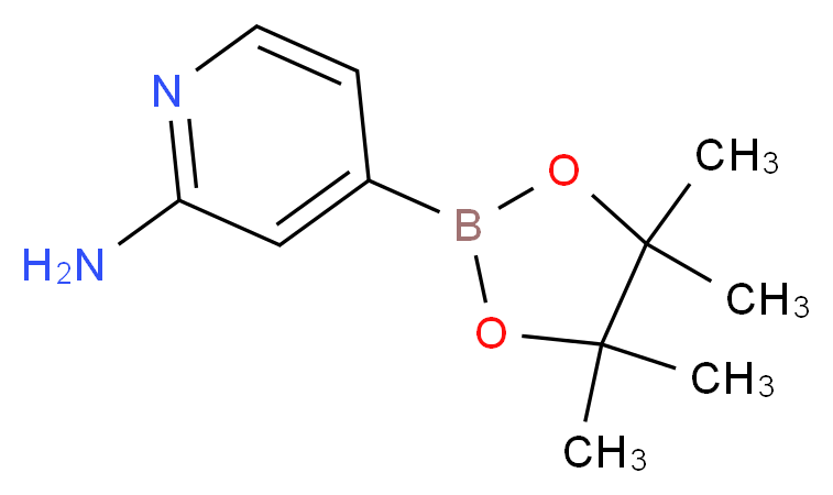 4-(tetramethyl-1,3,2-dioxaborolan-2-yl)pyridin-2-amine_分子结构_CAS_1195995-72-2