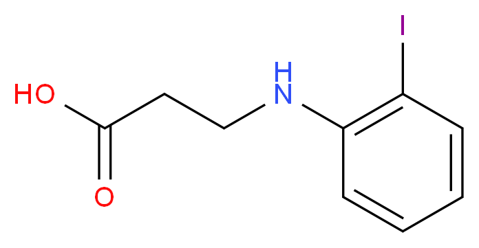 3-(2-IODOPHENYLAMINO)PROPANOIC ACID_分子结构_CAS_38470-21-2)