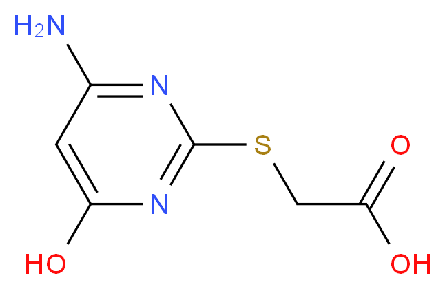 2-[(4-amino-6-hydroxypyrimidin-2-yl)sulfanyl]acetic acid_分子结构_CAS_66902-63-4