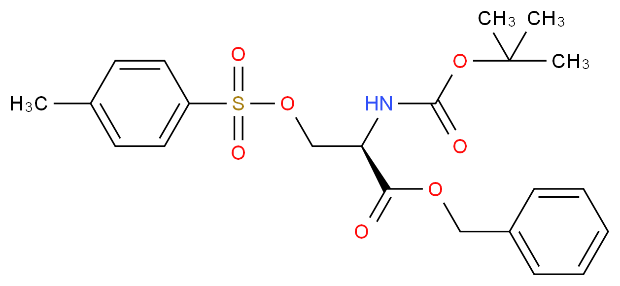 benzyl (2R)-2-{[(tert-butoxy)carbonyl]amino}-3-[(4-methylbenzenesulfonyl)oxy]propanoate_分子结构_CAS_141527-79-9