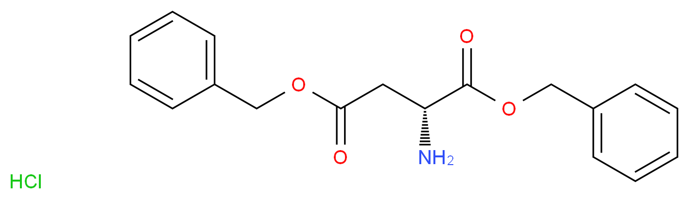 1,4-dibenzyl (2R)-2-aminobutanedioate hydrochloride_分子结构_CAS_6327-59-9