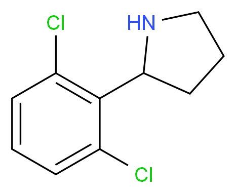 2-(2,6-dichlorophenyl)pyrrolidine_分子结构_CAS_)
