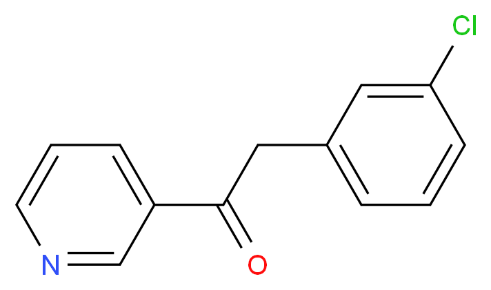 2-(3-chlorophenyl)-1-(pyridin-3-yl)ethan-1-one_分子结构_CAS_31251-55-5