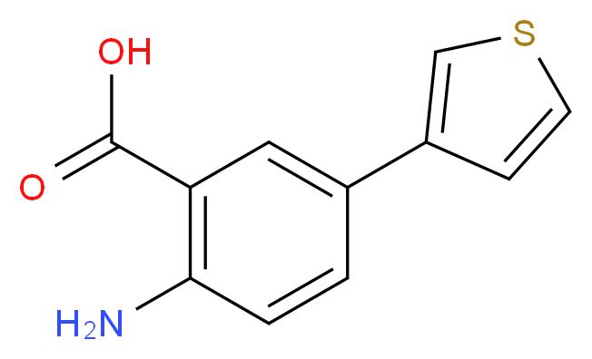 2-Amino-5-thien-3-ylbenzoic acid_分子结构_CAS_885268-34-8)