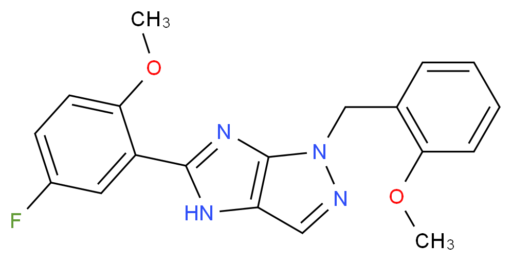5-(5-fluoro-2-methoxyphenyl)-1-(2-methoxybenzyl)-1,4-dihydroimidazo[4,5-c]pyrazole_分子结构_CAS_)