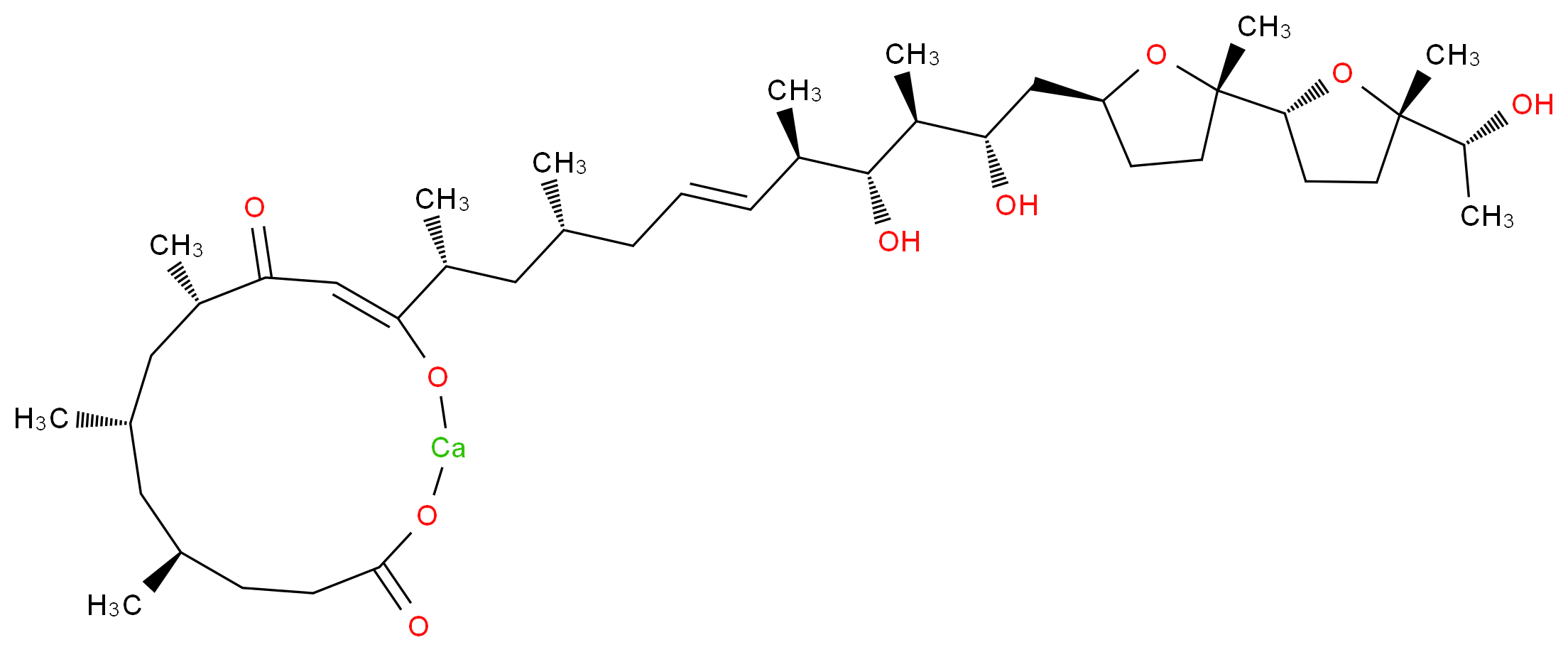 Ionomycin calcium salt from Streptomyces conglobatus_分子结构_CAS_56092-82-1)