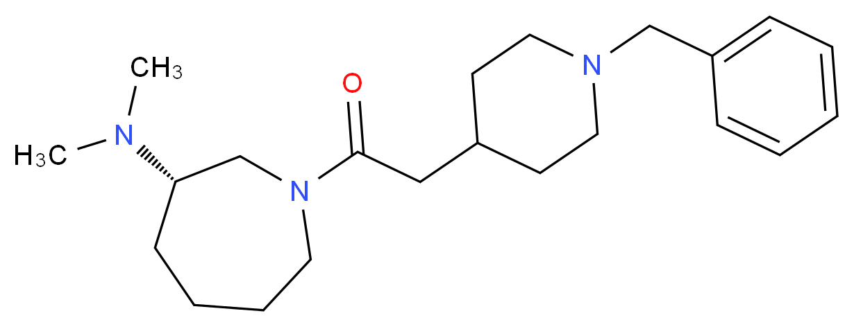 (3S)-1-[(1-benzylpiperidin-4-yl)acetyl]-N,N-dimethylazepan-3-amine_分子结构_CAS_)