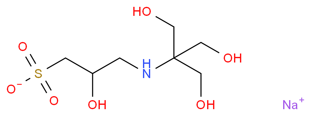 3-[N-三(羟甲基)甲胺]-2-羟基丙磺酸 钠盐_分子结构_CAS_105140-25-8)