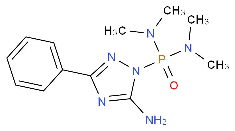 1-[bis(dimethylamino)phosphoryl]-3-phenyl-1H-1,2,4-triazol-5-amine_分子结构_CAS_1031-47-6