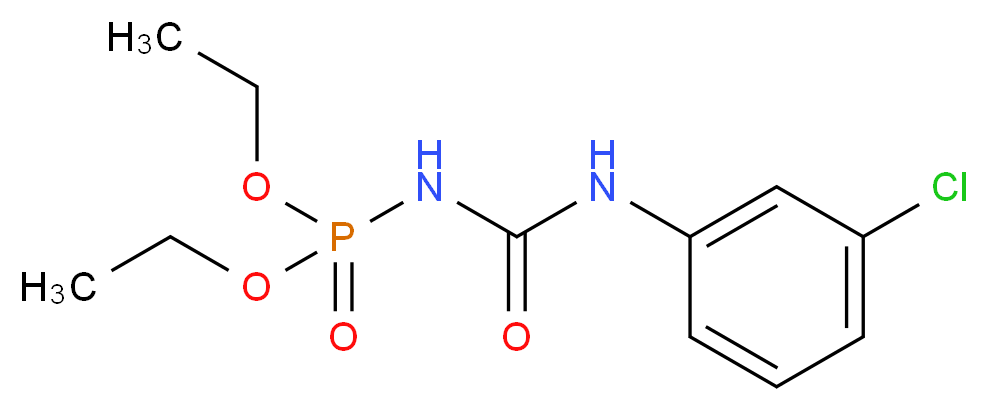 1-(3-Chlorophenyl)-3-diethylphospinato urea_分子结构_CAS_)