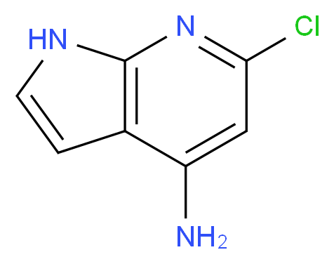 6-chloro-1H-pyrrolo[2,3-b]pyridin-4-amine_分子结构_CAS_1000340-80-6