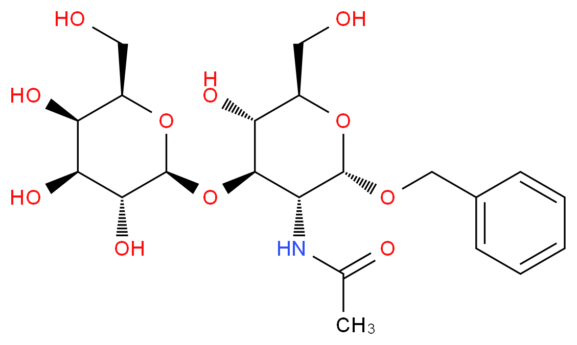 N-[(2S,3R,4R,5S,6R)-2-(benzyloxy)-5-hydroxy-6-(hydroxymethyl)-4-{[(2R,3R,4S,5R,6R)-3,4,5-trihydroxy-6-(hydroxymethyl)oxan-2-yl]oxy}oxan-3-yl]acetamide_分子结构_CAS_50692-66-5