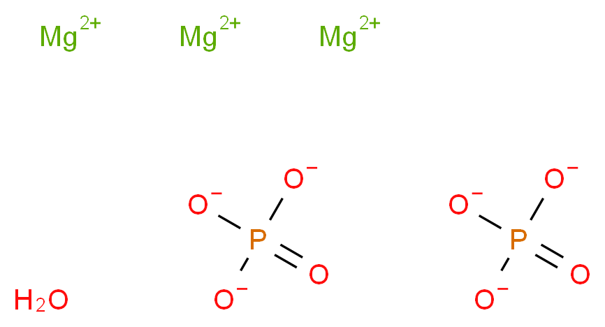 trimagnesium(2+) ion hydrate diphosphate_分子结构_CAS_53408-95-0
