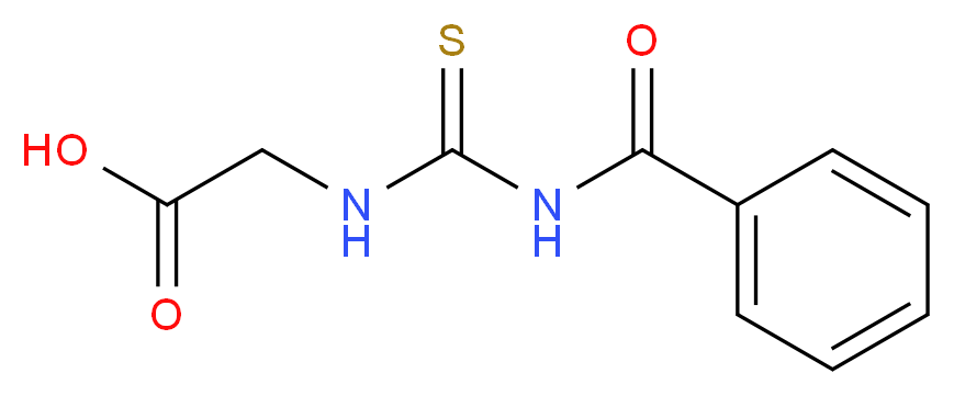 (3-Benzoyl-thioureido)-acetic acid_分子结构_CAS_7245-61-6)