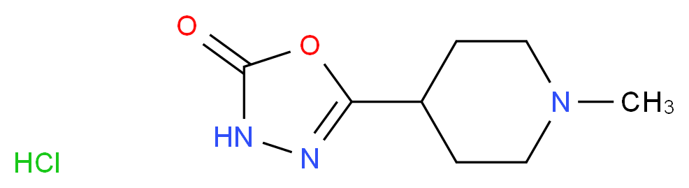 5-(1-methylpiperidin-4-yl)-2,3-dihydro-1,3,4-oxadiazol-2-one hydrochloride_分子结构_CAS_1046079-66-6