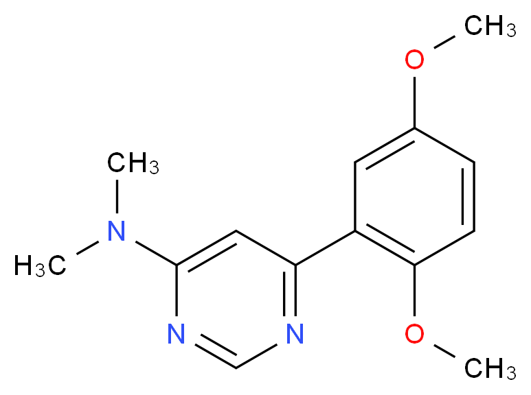 6-(2,5-dimethoxyphenyl)-N,N-dimethylpyrimidin-4-amine_分子结构_CAS_)