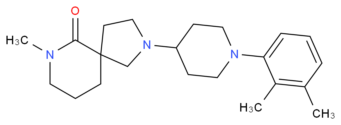 2-[1-(2,3-dimethylphenyl)-4-piperidinyl]-7-methyl-2,7-diazaspiro[4.5]decan-6-one_分子结构_CAS_)