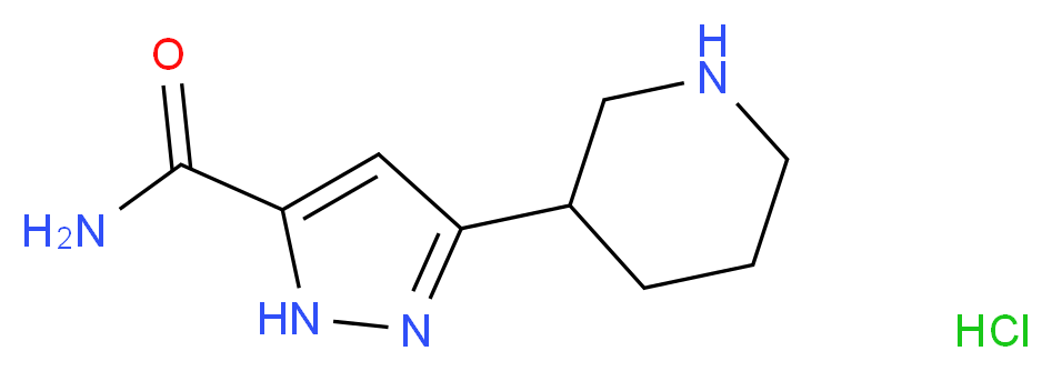 5-Piperidin-3-yl-2H-pyrazole-3-carboxylic acid amide hydrochloride_分子结构_CAS_)
