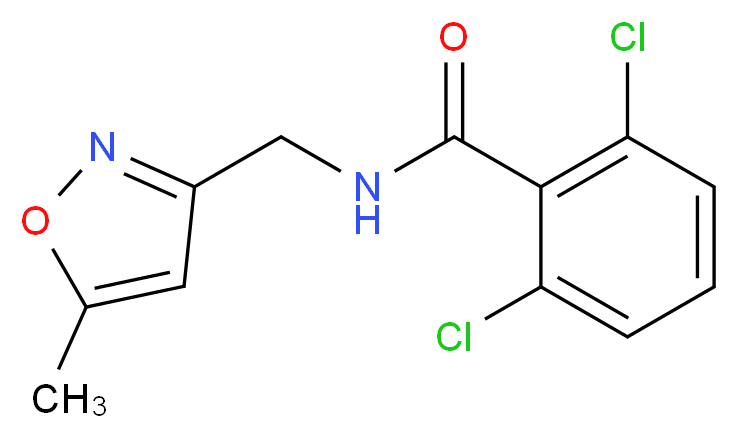 2,6-dichloro-N-[(5-methyl-3-isoxazolyl)methyl]benzamide_分子结构_CAS_)