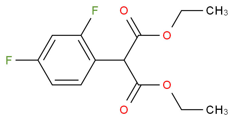 1,3-diethyl 2-(2,4-difluorophenyl)propanedioate_分子结构_CAS_137186-30-2