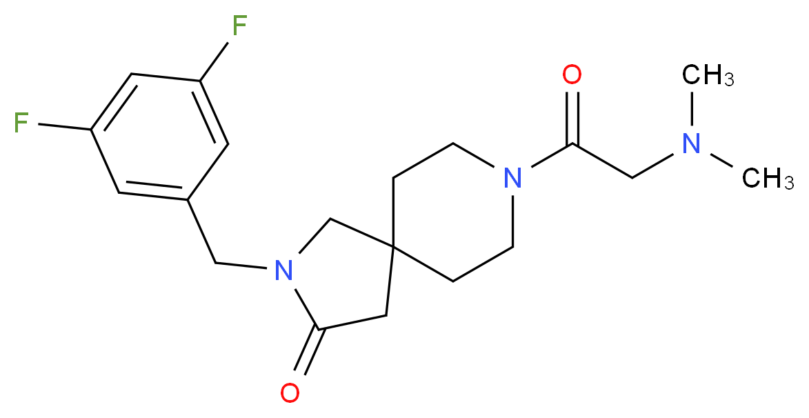 2-(3,5-difluorobenzyl)-8-(N,N-dimethylglycyl)-2,8-diazaspiro[4.5]decan-3-one_分子结构_CAS_)