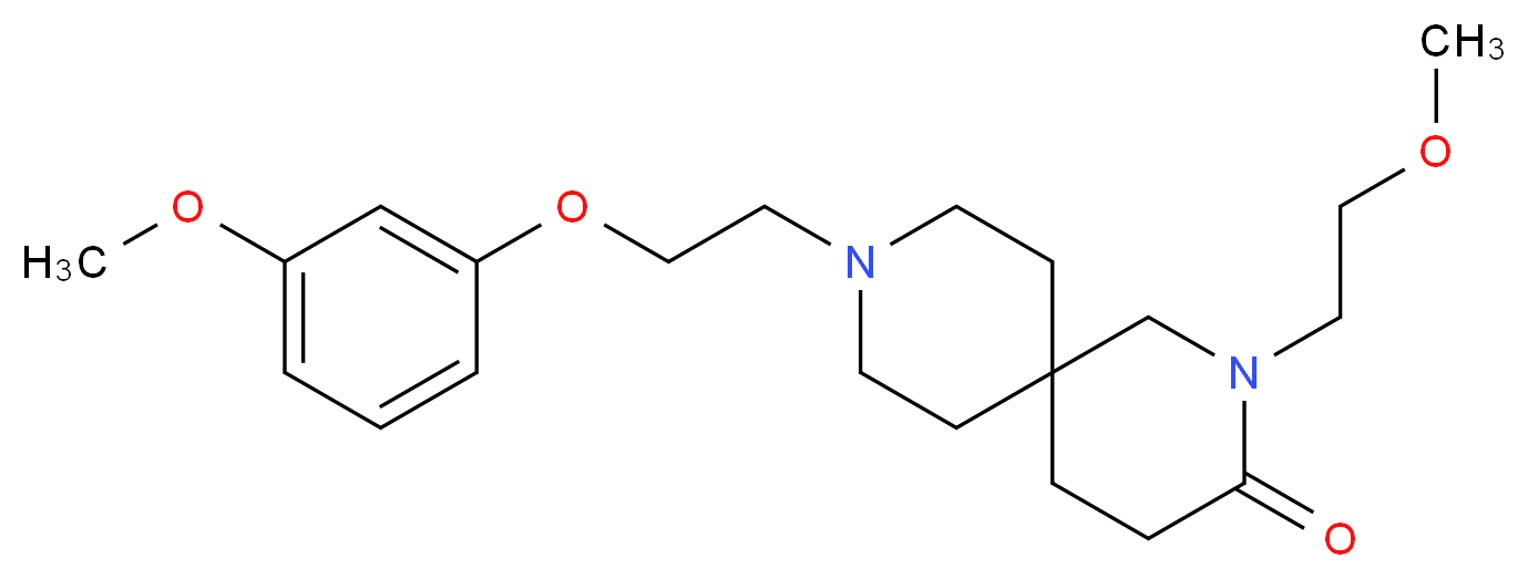 2-(2-methoxyethyl)-9-[2-(3-methoxyphenoxy)ethyl]-2,9-diazaspiro[5.5]undecan-3-one_分子结构_CAS_)