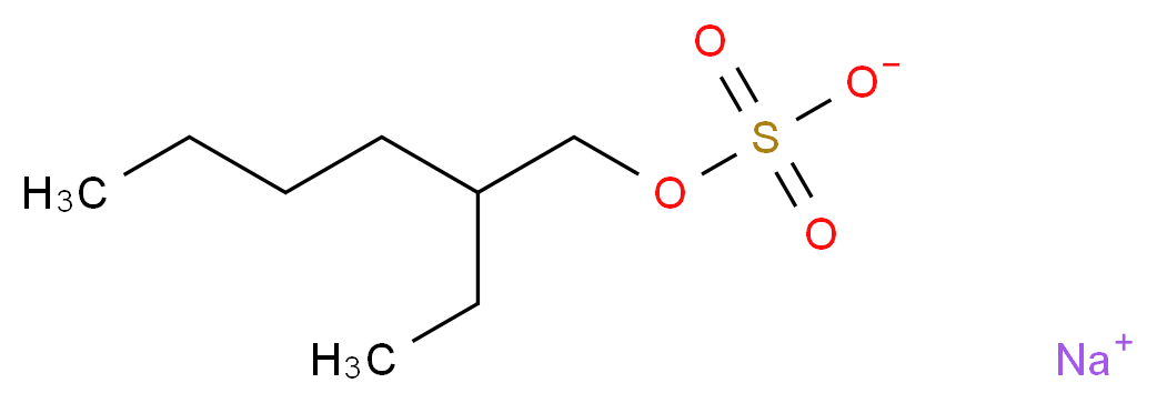 2-乙基己基硫酸酯钠盐_分子结构_CAS_126-92-1)