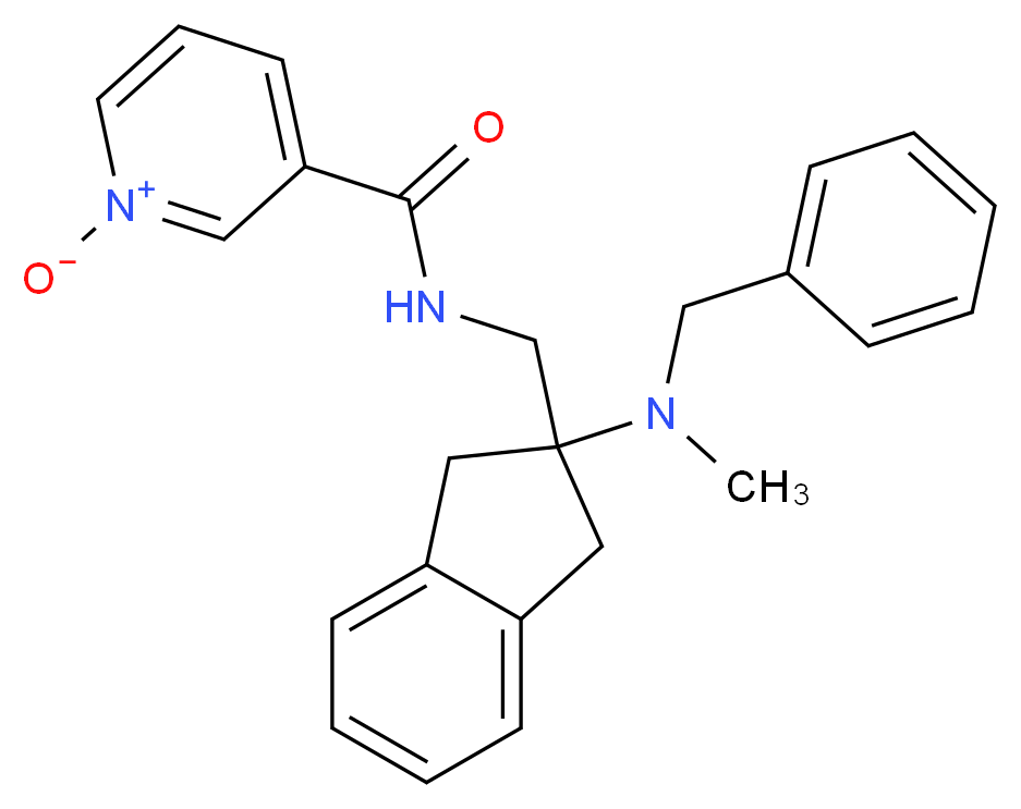 N-({2-[benzyl(methyl)amino]-2,3-dihydro-1H-inden-2-yl}methyl)nicotinamide 1-oxide_分子结构_CAS_)