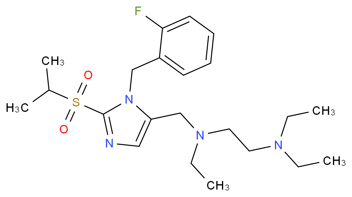 N,N,N'-triethyl-N'-{[1-(2-fluorobenzyl)-2-(isopropylsulfonyl)-1H-imidazol-5-yl]methyl}-1,2-ethanediamine_分子结构_CAS_)