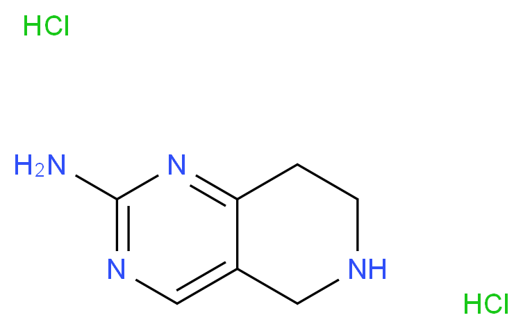 5H,6H,7H,8H-pyrido[4,3-d]pyrimidin-2-amine dihydrochloride_分子结构_CAS_157327-50-9