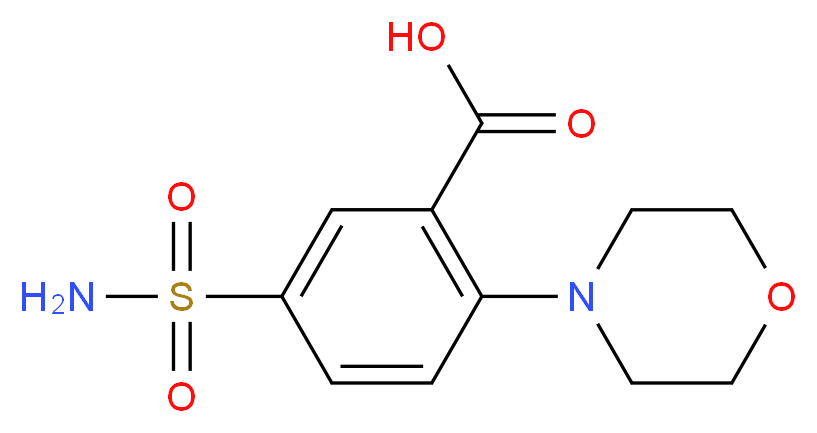 2-(morpholin-4-yl)-5-sulfamoylbenzoic acid_分子结构_CAS_65194-68-5