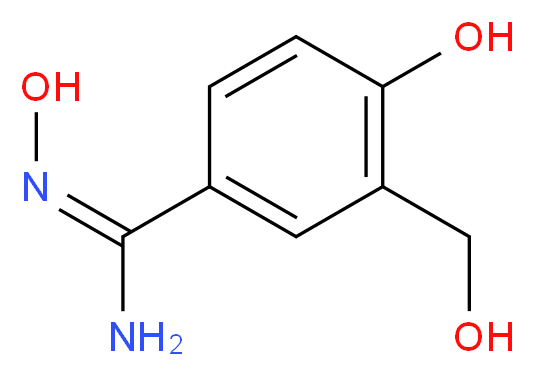 (E)-N',4-dihydroxy-3-(hydroxymethyl)benzene-1-carboximidamide_分子结构_CAS_352330-51-9