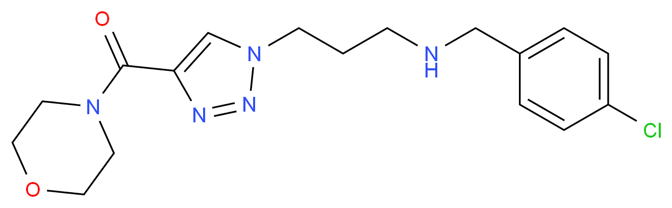 (4-chlorobenzyl){3-[4-(4-morpholinylcarbonyl)-1H-1,2,3-triazol-1-yl]propyl}amine_分子结构_CAS_)