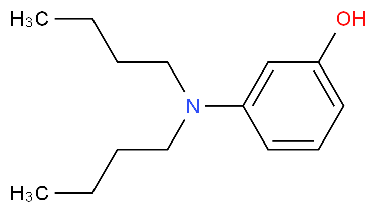 3-(dibutylamino)phenol_分子结构_CAS_43141-69-1