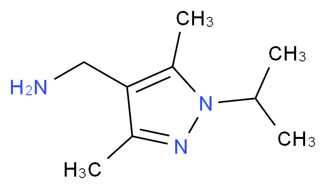 (1-Isopropyl-3,5-dimethyl-1H-pyrazol-4-yl)-methylamine_分子结构_CAS_1007540-98-8)