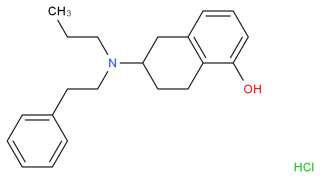 6-[(2-phenylethyl)(propyl)amino]-5,6,7,8-tetrahydronaphthalen-1-ol hydrochloride_分子结构_CAS_71787-90-1