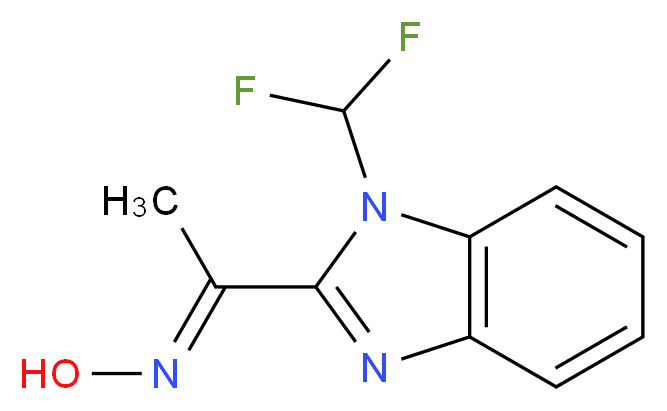 (1E)-1-[1-(difluoromethyl)-1H-benzimidazol-2-yl]ethanone oxime_分子结构_CAS_)
