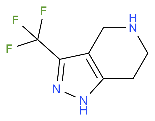 3-(trifluoromethyl)-1H,4H,5H,6H,7H-pyrazolo[4,3-c]pyridine_分子结构_CAS_743419-80-9