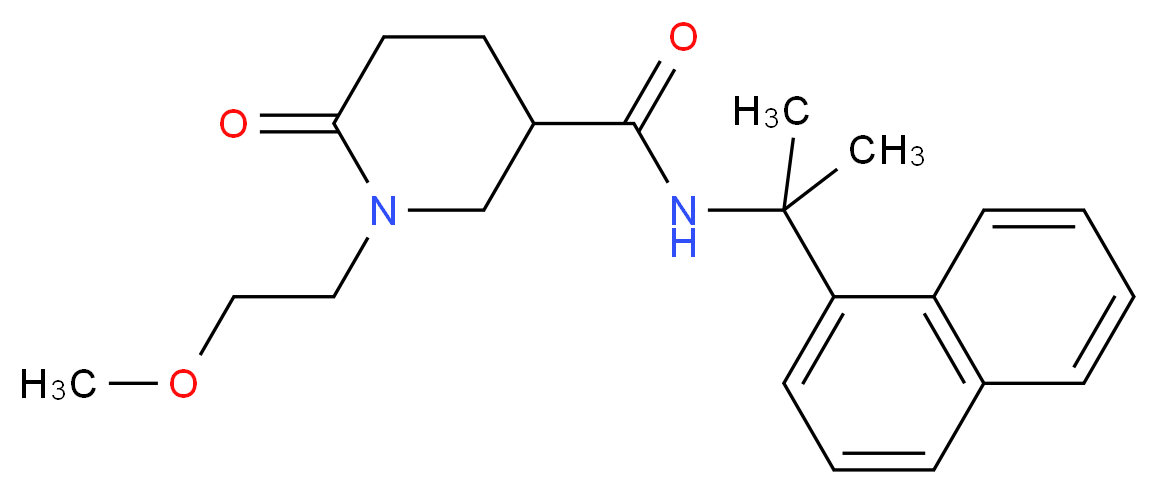 1-(2-methoxyethyl)-N-[1-methyl-1-(1-naphthyl)ethyl]-6-oxo-3-piperidinecarboxamide_分子结构_CAS_)