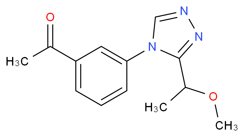 1-{3-[3-(1-methoxyethyl)-4H-1,2,4-triazol-4-yl]phenyl}ethanone_分子结构_CAS_)