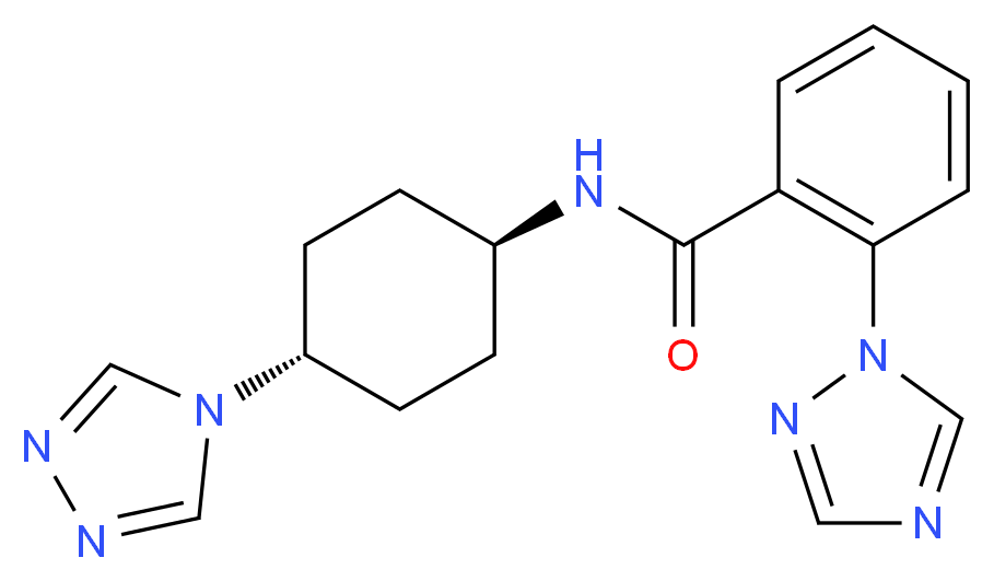 2-(1H-1,2,4-triazol-1-yl)-N-[trans-4-(4H-1,2,4-triazol-4-yl)cyclohexyl]benzamide_分子结构_CAS_)